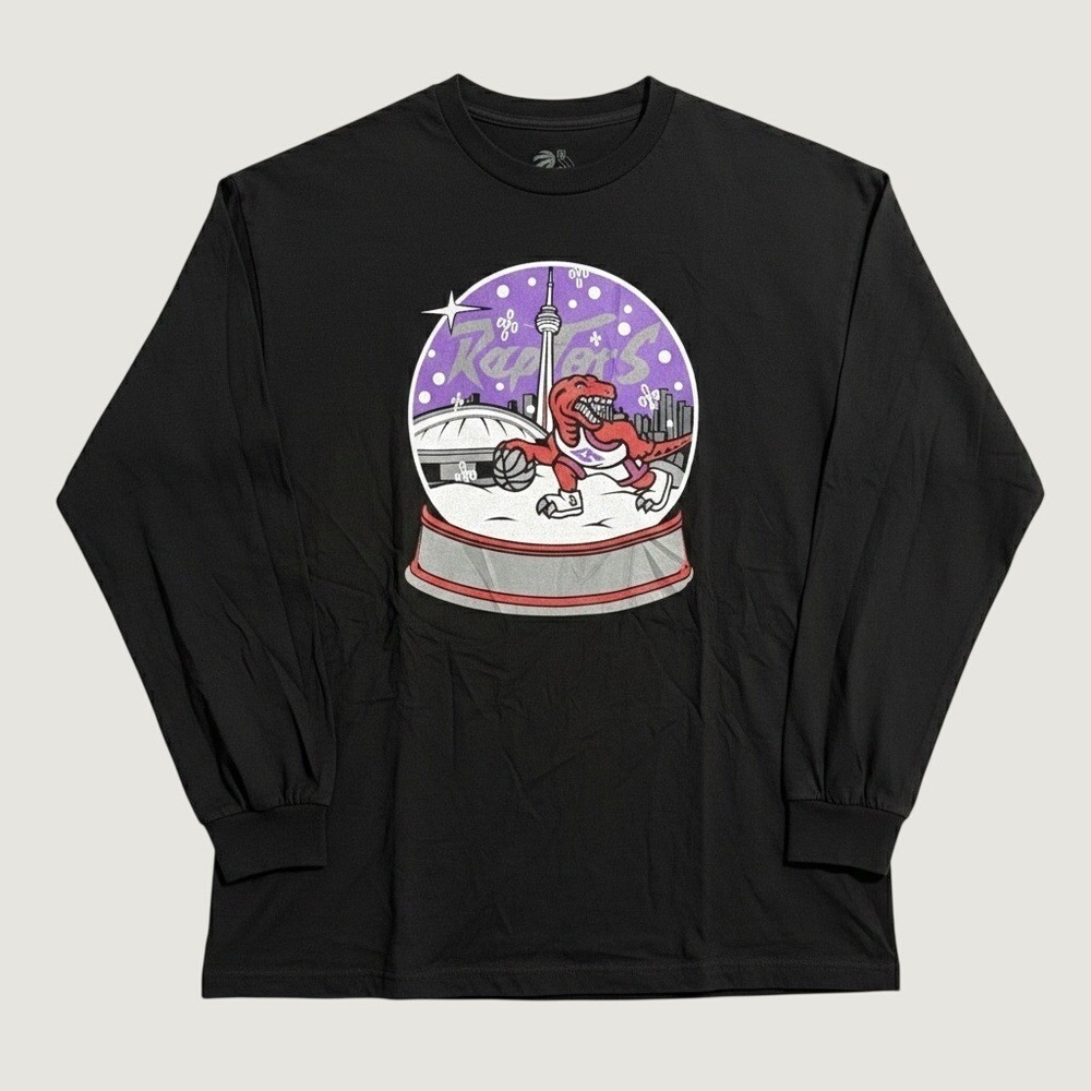 OVO Toronto Raptors‎ 2019 Christmas Day Globe Long Sleeve Shirt Black XL